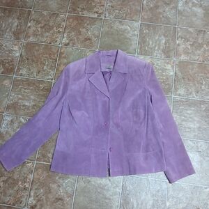 i.e. Woman Purple Suede Leather Jacket Size 1X